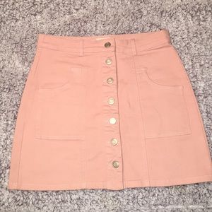 alterd state pink skirt w buttons & pockets